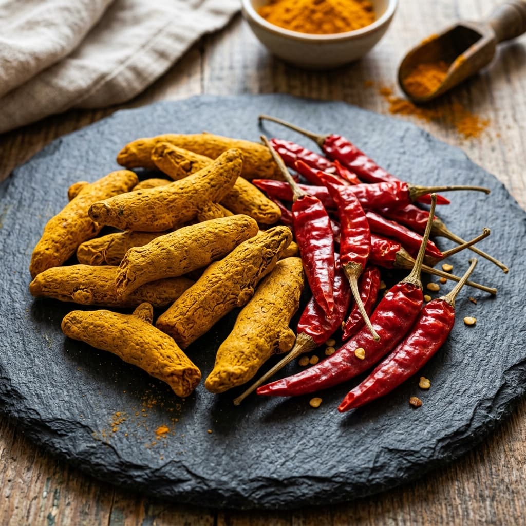 Export Grade Turmeric & Chilli